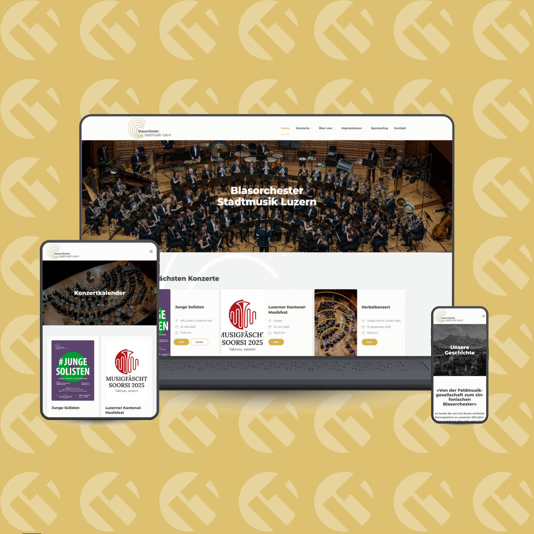 Website Blasorchester Stadtmusik Luzern