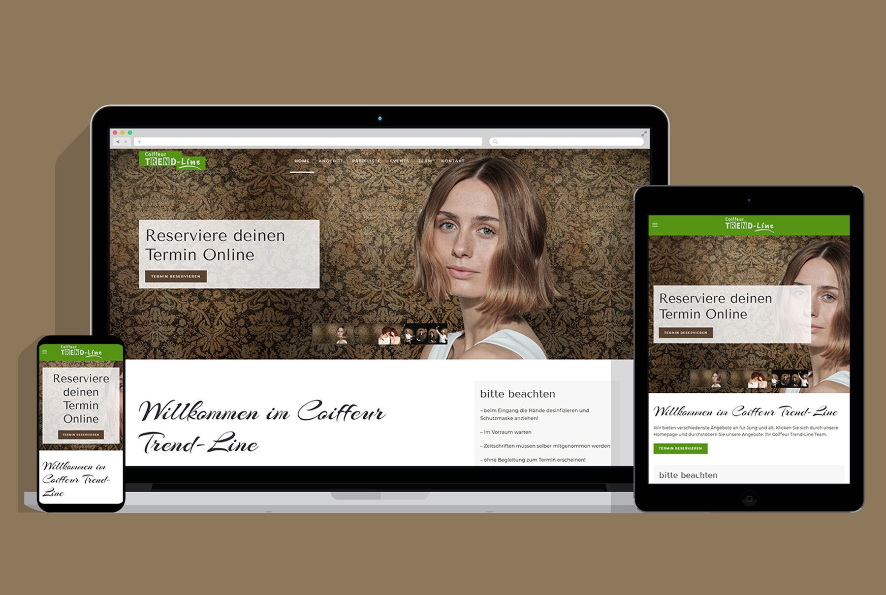 Website Coiffeur Trend-Line Ruswil